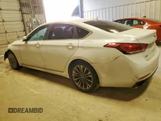 2017 Genesis G80 3.8L z VIN KMHGN4JE6HU206019, wystawiony jako Copart lot #61050945 z przebiegiem 120 096 mil mil oraz Szkoda całkowita • Salvage title. Historia ofert i sprzedaży dostępna na DreamBid. Obrazek 2.