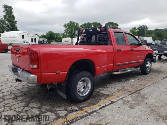 2005 Dodge 3500 SLT z VIN 3D7MS48C85G769856, wystawiony jako Copart lot #58231725 z przebiegiem 196 517 mil mil oraz Szkoda całkowita • Salvage title. Historia ofert i sprzedaży dostępna na DreamBid. Obrazek 3.
