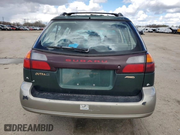 2001 Subaru Legacy Outback with VIN 4S3BH675916654192, listed as a Copart auction lot 48062875 with 186,247 mi miles and Salvage title. Bid and sale history available at DreamBid. Image 6.