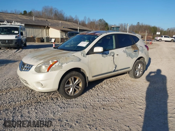 2013 Nissan Rogue S with VIN JN8AS5MT1DW534860, listed as a IAAI auction lot 41757072 with 206,778 mi miles. Bid and sale history available at carsss.com. Image 2.