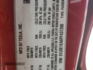 2023 Tesla Model 3 with VIN 5YJ3E1EA6PF437390, listed as a Copart auction lot 62825135 with 115,121 mi miles and Clean title. Bid and sale history available at DreamBid. Image 13.