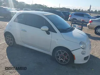 2013 FIAT 500 Sport with VIN 3C3CFFBR3DT742772, listed as a IAAI auction lot 41517258 with 63,438 mi miles. Bid and sale history available at carsss.com. Image 1.