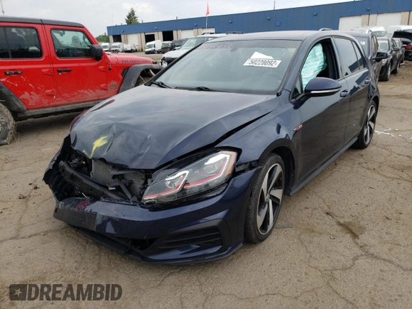 2019 Volkswagen Golf GTI S with VIN 3VW6T7AU0KM038479, listed as a Copart auction lot 50228092 with 13,376 mi miles. Bid and sale history available at carsss.com. Image 2.