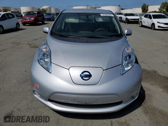 2017 Nissan LEAF S with VIN 1N4BZ0CP7HC307639, listed as a Copart auction lot 54362825 with 57,735 mi miles and Salvage Title. Bid and sale history available at carsss.com. Image 5.
