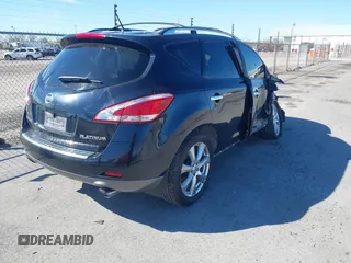 2012 Nissan Murano LE with VIN JN8AZ1MU9CW106465, listed as a IAAI auction lot 41758439 with 136,480 mi miles. Bid and sale history available at carsss.com. Image 4.