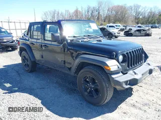 2021 Jeep Wrangler Unlimited Sport S z VIN 1C4HJXDG4MW753159, wystawiony jako IAAI lot #41723515 z przebiegiem 86 589 mil mil oraz . Historia ofert i sprzedaży dostępna na DreamBid. Obrazek 1.