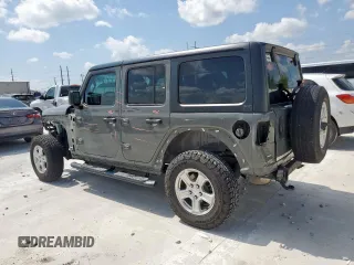 2020 Jeep Wrangler Unlimited Sport S with VIN 1C4HJXDN0LW276906, listed as a Copart auction lot 61099705 with 103,873 mi miles and Salvage title. Bid and sale history available at DreamBid. Image 2.