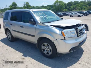 2014 Honda Pilot LX with VIN 5FNYF4H22EB024677, listed as a IAAI auction lot 42645408 with 133,271 mi miles and . Bid and sale history available at DreamBid. Image 1.