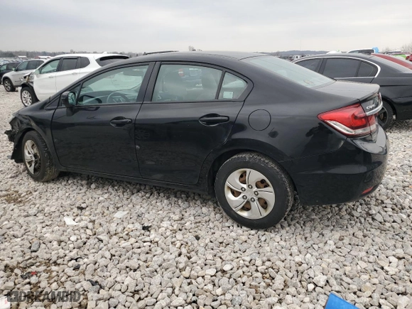 2015 Honda Civic Sedan LX with VIN 2HGFB2F55FH549380, listed as a Copart auction lot 52344955 with 91,236 mi miles and Clean Title. Bid and sale history available at carsss.com. Image 2.