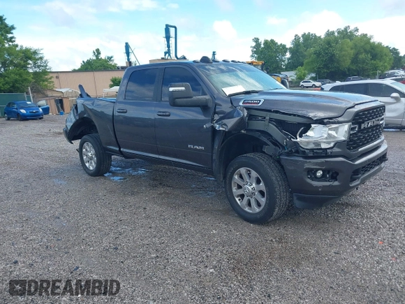 2023 Ram 2500 Big Horn with VIN 3C6UR5DL5PG628593, listed as a IAAI auction lot 42361042 with 38,821 mi miles and . Bid and sale history available at DreamBid. Image 1.