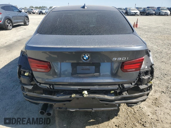 2018 BMW 3 Series 330i with VIN WBA8B9G54JNU95856, listed as a Copart auction lot 58526465 with 93,746 mi miles and Salvage title. Bid and sale history available at DreamBid. Image 6.