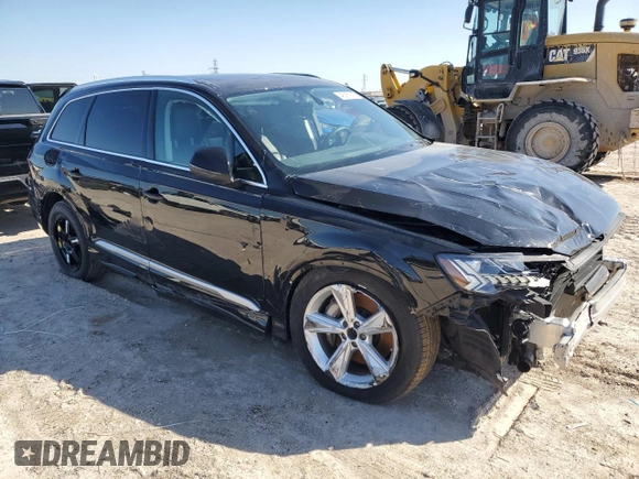 2024 Audi Q7 Premium Plus with VIN WA1LCBF7XRD005937, listed as a Copart auction lot 46051205 with 24,757 mi miles and Non Repairable. Bid and sale history available at carsss.com. Image 4.