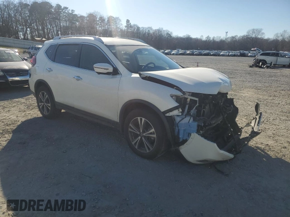 2019 Nissan Rogue SV with VIN JN8AT2MV9KW385818, listed as a Copart auction lot 47407625 with 54,964 mi miles and Salvage Title. Bid and sale history available at carsss.com. Image 4.