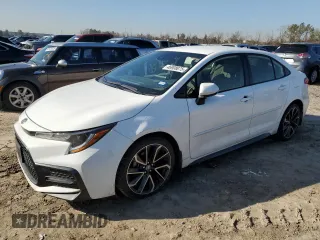 2020 Toyota Corolla SE with VIN JTDS4RCE0LJ006078, listed as a Copart auction lot 46908075 with 76,664 mi miles and Salvage Title. Bid and sale history available at carsss.com. Image 1.