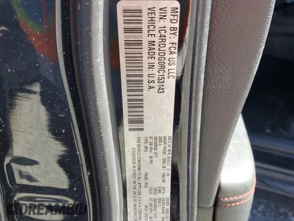 2024 Dodge Durango GT Plus z VIN 1C4RDJDG0RC153143, wystawiony jako Copart lot #49667645 z przebiegiem 25 231 mil mil oraz Nie do naprawy • Non repairable. Historia ofert i sprzedaży dostępna na DreamBid. Obrazek 13.