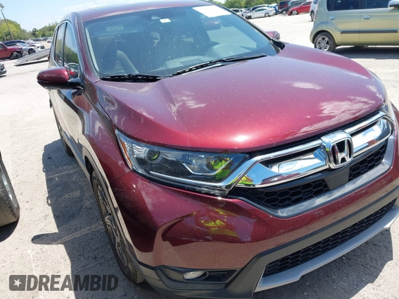 2019 Honda CR-V EX-L with VIN 7FARW1H85KE001692, listed as a IAAI auction lot 42039524 with 58,850 mi miles. Bid and sale history available at carsss.com. Image 1.
