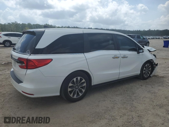 2022 Honda Odyssey EX-L с VIN 5FNRL6H71NB002691, выставлен на аукционе Copart как лот 51344185 с пробегом 62 820 миль миль и Списание • Salvage title. История ставок и продаж доступна на DreamBid. Изображение 3.