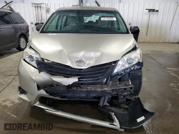 2015 Toyota Sienna L with VIN 5TDZK3DC1FS598628, listed as a Copart auction lot 54139805 with 113,364 mi miles and Salvage title. Bid and sale history available at DreamBid. Image 5.