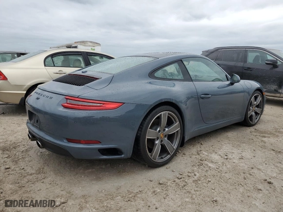 2017 Porsche 911 Carrera with VIN WP0AA2A96HS107225, listed as a Copart auction lot 88640785 with 0 mi miles and Non Repairable. Bid and sale history available at carsss.com. Image 3.