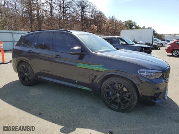 2020 BMW X3 M Competition with VIN 5YMTS0C08L9B17256, listed as a Copart auction lot 48644274 with 25,865 mi miles. Bid and sale history available at carsss.com. Image 4.