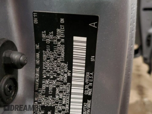 2012 Toyota Sienna LE AAS с VIN 5TDKK3DC6CS180529, выставлен на аукционе Copart как лот 55704195 с пробегом 140 470 миль миль и Чистый • Clean title. История ставок и продаж доступна на DreamBid. Изображение 14.