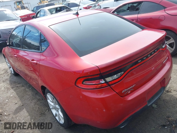 2013 Dodge Dart SXT with VIN 1C3CDFBA2DD198643, listed as a IAAI auction lot 41605169 with 154,917 mi miles. Bid and sale history available at carsss.com. Image 3.