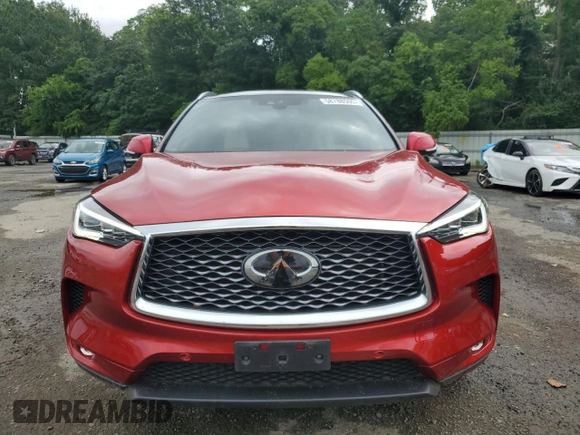 2020 Infiniti QX50 Sensory z VIN 3PCAJ5M37LF114330, wystawiony jako Copart lot #58788595 z przebiegiem 50 754 mil mil oraz Szkoda całkowita • Salvage title. Historia ofert i sprzedaży dostępna na DreamBid. Obrazek 5.