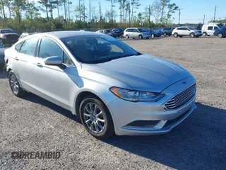 2017 Ford Fusion S with VIN 3FA6P0G76HR236209, listed as a IAAI auction lot 41799261 with 183,059 mi miles. Bid and sale history available at carsss.com. Image 1.