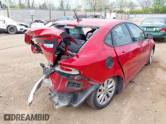 2014 Dodge Dart SXT with VIN 1C3CDFBB1ED913423, listed as a IAAI auction lot 42071198 with Not Provided miles and . Bid and sale history available at DreamBid. Image 4.