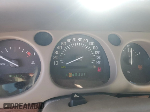 2000 Buick LeSabre Custom with VIN 1G4HP54K7YU128727, listed as a Copart auction lot 53392895 with 106,322 mi miles and Salvage Title. Bid and sale history available at carsss.com. Image 9.