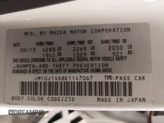 2014 Mazda Mazda6 i Touring with VIN JM1GJ1V68E1147067, listed as a IAAI auction lot 42105878 with 102,684 mi miles. Bid and sale history available at carsss.com. Image 9.