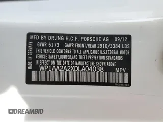 2013 Porsche Cayenne z VIN WP1AA2A2XDLA04038, wystawiony jako Copart lot #52906175 z przebiegiem 162 411 mil mil oraz Szkoda całkowita • Salvage title. Historia ofert i sprzedaży dostępna na DreamBid. Obrazek 13.