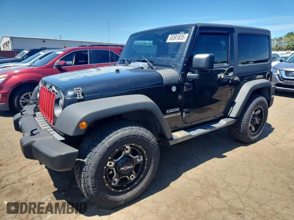 2013 Jeep Wrangler Sport with VIN 1C4AJWAG8DL693145, listed as a Copart auction lot 65591835 with 93,313 mi miles and Salvage title. Bid and sale history available at DreamBid. Image 1.