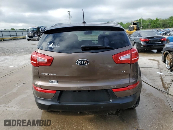 2012 Kia Sportage EX with VIN KNDPCCA27C7206841, listed as a Copart auction lot 54396565 with 155,093 mi miles and Salvage title. Bid and sale history available at DreamBid. Image 6.