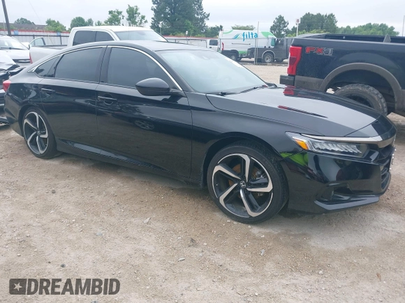 2022 Honda Accord Sport SE with VIN 1HGCV1F46NA015698, listed as a IAAI auction lot 42183378 with 56,082 mi miles and . Bid and sale history available at DreamBid. Image 1.