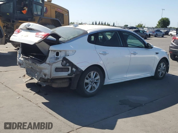 2018 Kia Optima S with VIN 5XXGT4L37JG199230, listed as a Copart auction lot 58444465 with 118,517 mi miles and Salvage title. Bid and sale history available at DreamBid. Image 3.