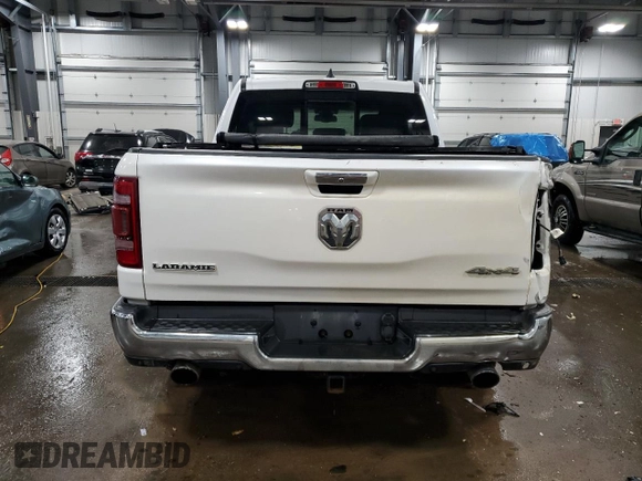 2020 Ram 1500 Laramie with VIN 1C6SRFJM8LN274113, listed as a Copart auction lot 45634455 with 164,629 mi miles and Salvage title. Bid and sale history available at DreamBid. Image 6.