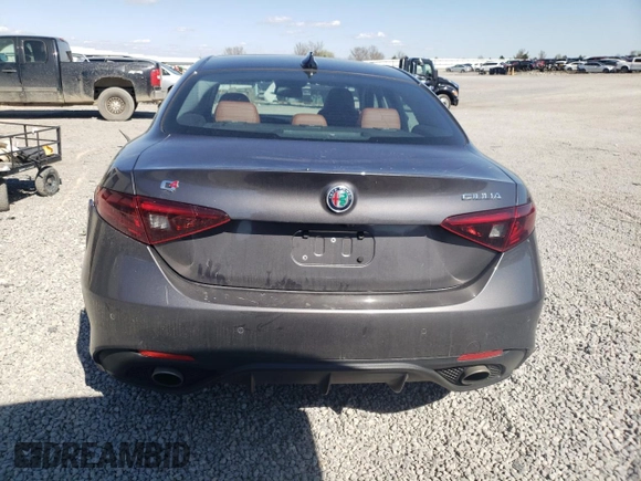 2019 Alfa Romeo Giulia Ti with VIN ZARFANBN9K7601162, listed as a Copart auction lot 53297925 with 55,288 mi miles and Salvage title. Bid and sale history available at DreamBid. Image 6.