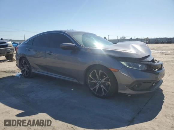 2020 Honda Civic Sedan Sport with VIN 2HGFC2F86LH505195, listed as a Copart auction lot 48663225 with 104,499 mi miles and Salvage Title. Bid and sale history available at carsss.com. Image 4.