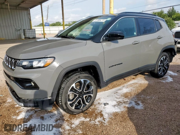 2023 Jeep Compass Limited с VIN 3C4NJDCN7PT522669, выставлен на аукционе Copart как лот 58012955 с пробегом 25 061 миль миль и Списание • Salvage title. История ставок и продаж доступна на DreamBid. Изображение 1.
