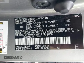 2021 Lexus NX 300 with VIN JTJDARBZXM2195661, listed as a IAAI auction lot 42155275 with 34,824 mi miles and . Bid and sale history available at DreamBid. Image 9.