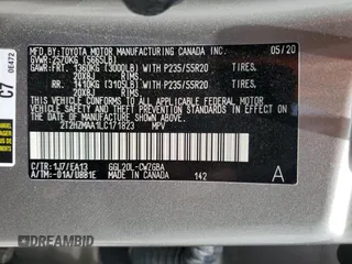 2020 Lexus RX 350 with VIN 2T2HZMAA1LC171823, listed as a Copart auction lot 53707175 with 24,285 mi miles and Clean title. Bid and sale history available at DreamBid. Image 13.