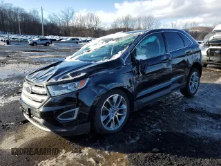 2016 Ford Edge Titanium with VIN 2FMPK4K98GBB92400, listed as a Copart auction lot 45649875 with 0 mi miles and Salvage Title. Bid and sale history available at carsss.com. Image 1.