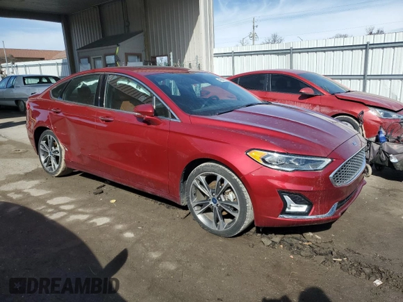 2019 Ford Fusion Titanium with VIN 3FA6P0K9XKR153544, listed as a Copart auction lot 46540155 with 94,338 mi miles and Salvage Title. Bid and sale history available at carsss.com. Image 4.