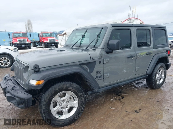 2021 Jeep Wrangler Unlimited Willys with VIN 1C4HJXDN6MW664417, listed as a IAAI auction lot 41598605 with 37,963 mi miles and . Bid and sale history available at DreamBid. Image 6.