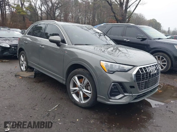 2020 Audi Q3 S line Premium with VIN WA1DECF36L1094769, listed as a IAAI auction lot 41191285 with 30,769 mi miles and . Bid and sale history available at DreamBid. Image 1.