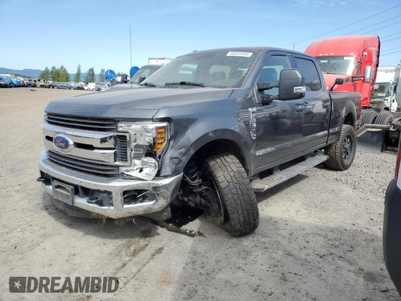 2019 Ford F-250 XL with VIN 1FT7W2BT9KEC24552, listed as a Copart auction lot 60644435 with 115,689 mi miles and Salvage title. Bid and sale history available at DreamBid. Image 1.