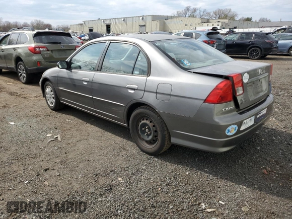 2004 Honda Civic LX with VIN 2HGES16504H621170, listed as a Copart auction lot 52159735 with 147,849 mi miles and Salvage Title. Bid and sale history available at carsss.com. Image 2.