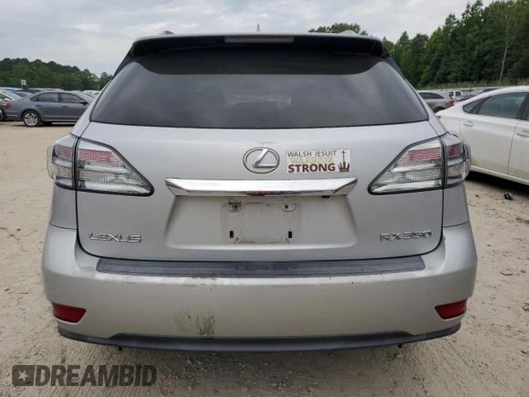 2010 Lexus RX 350 with VIN 2T2BK1BAXAC039499, listed as a Copart auction lot 60823805 with 156,636 mi miles and Salvage title. Bid and sale history available at DreamBid. Image 6.