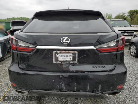 2022 Lexus RX 350 with VIN 2T2HZMAA4NC231760, listed as a Copart auction lot 52738675 with 27,186 mi miles and Salvage Title. Bid and sale history available at DreamBid. Image 6.